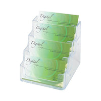 Staples Plastic 4-Pocket Business Card Holder-Keep your business cards on display so clients or customers can help themselves