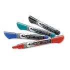 Quartet EnduraGlide Dry-Erase Markers - Chisel Tip - Assorted Colours - 4 Pack-Top of the line dry-erase markers deliver bold colour