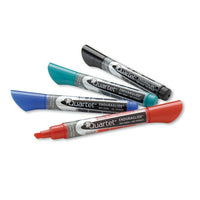 Quartet EnduraGlide Dry-Erase Markers - Chisel Tip - Assorted Colours - 4 Pack-Top of the line dry-erase markers deliver bold colour