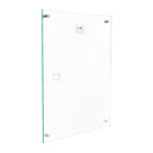 Deflecto Wall Mount Beveled Edge Sign Holder - 8 1/2" x 11" - Green Tinted Border-Premium sign holder with a green tinted edge that looks like real glass