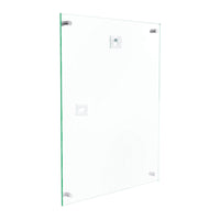 Deflecto Wall Mount Beveled Edge Sign Holder - 8 1/2" x 11" - Green Tinted Border-Premium sign holder with a green tinted edge that looks like real glass