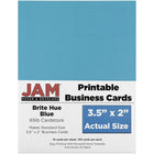 JAM Paper Two Sided Printable Business Cards, 2 x 3.5, Bright Hue Blue Recycled, 500 Pack (22128333g)-Size: 3.5" x 2"