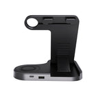 Powerology 3-in-1 Charging Stand 15W Qi Certified - Charcoal-Dual charging coils