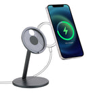 Powerology MagSafe Charger Aluminum Holder and Stand - Charcoal-iPhone 11/12/13 series