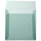 JAM Paper 6.5 x 6.5 Square Envelopes, Ocean Blue Translucent Vellum, 50 Pack (1592117I)-Blank interior for personalized message