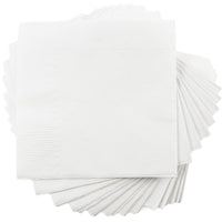JAM Paper Beverage Napkins - Small - 5" x 5" - White - 600 Pack (5255620731b)-White paper cocktail napkins