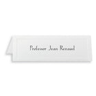 St. James Tent Cards - 2-3/4 x 8-1/2" - White - Laser/Inkjet Printable - Traditional Emboss - 100 Pack-Premium 65 lb cover paper, simple yet elegant