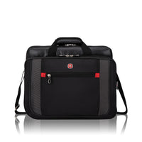 Swiss Gear Topload Laptop Briefcase - 15.6" - Black (SWA0586)-Comfortable carry handle with velcro