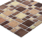 CTG Brands Multi Square Tile, 10" x 10", Brown, 6 Pack-Premium quality tiles: wall peel and stick backsplash tiles are made of high-quality, durable eco-friendly PVC plastic, water-resistant and mold resistant which never turn yellow with time