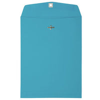 JAM Paper Coloured Envelopes with Clasp - 9" x 12" - Blue - 50 Pack-Colour: Blue Catalog Envelope with Clasp