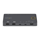 Startech Startech 2 Port Hybrid USB-A and HDMI & USB-C KVM Switch-KVM Switch, Compact Desktop and/or Laptop HDMI KVM Switch