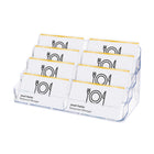 Deflecto Business Card Holder - 8 Compartments - Clear-Eight compartments
