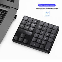 Speedex 35 Keys 2.4Ghz Wireless Rechargeable, Numeric Keypad, Keyboard - Black-Type: Numberpad