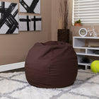 Flash Furniture Small Solid Brown Kids Bean Bag Chair-Cotton-Twill Upholstery