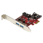 StarTech 4-Port PCI Express USB 3.0 Card, 2 External, 2 Internal, SATA power-Flexibility to connect external and internal USB 3.0 devices and supports UASP