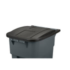 Rubbermaid BRUTE 50 Gallon Roll Out Container (FG9W2700GRAY)-Heavy-duty wheels with high-performance treads are optimized for use indoors and outdoors