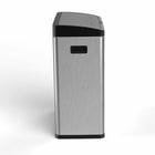 Step N' Sort Motion Sensor 2-Compartment Trash and Recycling Bin with Removable Inner Bins - 60L-Stainless Steel - fingerprint proof finish
