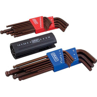 Gray Tools 22 Piece SAE & Metric, Long Arm Ball S2 Hex Key Set-Contains sizes: .050", 1/16", 5/64", 3/32", 7/64", 1/8", 9/64", 5/32", 3/16", 7/32", 1/4", 5/16", 3/8", 1.5, 2, 2.5, 3, 4, 5, 6, 8, and 10mm.