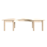 Flash Furniture Bright Beginnings Commercial Grade Wooden Half Circle Preschool Classroom Activity Table-Commercial Grade Half Circle Wooden Classroom Activity Table