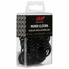 JAM Paper Colored Circular Paper Clips - Black - 2 Packs of 50-Quantity: 50 per box; 2 Boxes