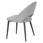 My Home My Living Polyester Side Chair - Light Grey - 2 Pack-Features sturdy matte black sanded powder coated steel legs