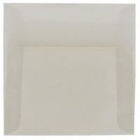 JAM Paper 6 x 6 Square Envelopes, Platinum Translucent Vellum, 100 Pack (PACV576g)-Platinum silver