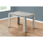 Monarch Specialties 1164 Dining Table - 32"X 48"/Grey Reclaimed Wood-Look-Dimensions: 47"L x 32"W x 31"H, Rectangle