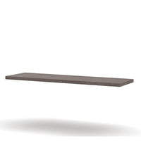 Pro-Linea Bridge, Bark Grey-Durable 1.5" commercial grade work surface with melamine finish that resists scratches, stains and wears. Deluxe thick PVC edge. Square metal legs with silver finish. The Legs feature levelers to adapt to any floor irregularities. This unit meets or exceeds ANSI/BIFMA performance standards.