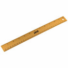 JAM Paper Stainless Steel Ruler with Non-Skid Backing - 12" - Gold - 12 Pack-Color: Gold Stainless Steel