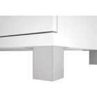 Bestar Pro Linea Collection Credenza, White-One shelf and one file with two drawers mounted on ball bearing slides for smooth and silent operation