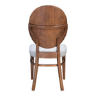 Zuo Mellie Dining Chair, Walnut & Light Grey, Set of 2-Wooden legs