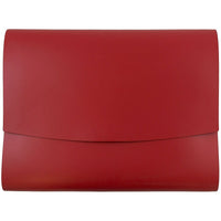 JAM Paper Italian Leather Portfolio With Snap Closure, 10.5 x 13 x 0.75, Red, 12 Pack (2233317453B)-Red