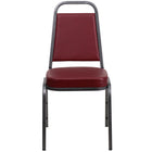 Flash Furniture HERCULES Series Trapezoidal Back Stacking Banquet Chair with Silver Vein Frame - Burgundy Vinyl-Multipurpose Banquet Chair