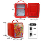 Coca-Cola Peace 1971 Series Mini Fridge 6 Can Cooler/Warmer-10
