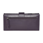 Club Rochelier Ladies Clutch with Tab Wallet - Plum-12 Credit card slots