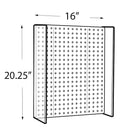 Azar Displays 16"W x 20.25"H Pegboard Powerwing in Translucent Clear (700357-CLR)-2
