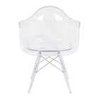Nicer Furniture Eiffel Style Armchair with Transparent Clear Legs-High quality heavy-duty plastic molded seat 