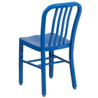 Flash Furniture Blue Metal Indoor-Outdoor Chair-Blue Powder Coat Finish