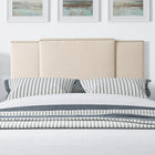 CorLiving 3-in-1 Expandable Panel Headboard, Cream Padded Fabric (BBT-970-A)-Headboard only, bed rails and frame not included