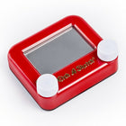 Etch A Sketch Pocket-Left knob draws left and right, right knob draws up and down. Turn both knobs together for angles and curves.