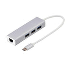 Speedex Type-C 3.1 to USB 3.0 Hub and LAN Adapter-Expand your laptop's connectivity through TYPE-C by adding three USB 3.0 ports and 1000mb RJ-45 port