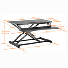 Ezywork 32" Wide Sit Stand Desk Converter 43B-Colour: Black