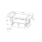 Monarch Specialties 2860 Coffee Table - Black Reclaimed Wood-Look/Black Metal-1 Year Limited Manufacturer Warranty