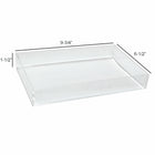 Eddie's Small Acrylic Counter Tray - 1-1/2" H x 9-3/4" W x 6-1/2" D - Clear - 3 Pack-1-1/2" H x 9-3/4" W x 6-1/2" D