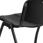 Flash Furniture HERCULES Series 880 lb. Capacity Black Plastic Stack Chair-Ergonomically Contoured Design