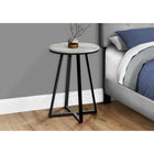 Monarch Specialties 2176 Accent Table - 22"H/Grey/Black Metal-Assembly required: Illustrated instructions and all hardware are provided for convenience (additional tools may be needed)