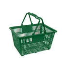FuTECH Plastic Handle Shopping Baskets - 18.5"L x 13"W x 10"H - Green - 4 Pack-Retail Shopping