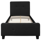 Flash Furniture Tribeca Twin Size Tufted Upholstered Platform Bed - Black Fabric-Platform Bed
