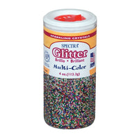 Spectra Multi-Colour Glitter, 4 oz., 6 Pack (PAC91690)-For school and craft projects.