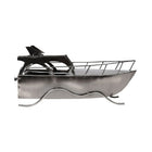 Truu Design Yacht Natural Finish Iron Wine Holder, 15 x 7 inches, Silver-Measures 15" x 7" x 4.5" (L x H x W)